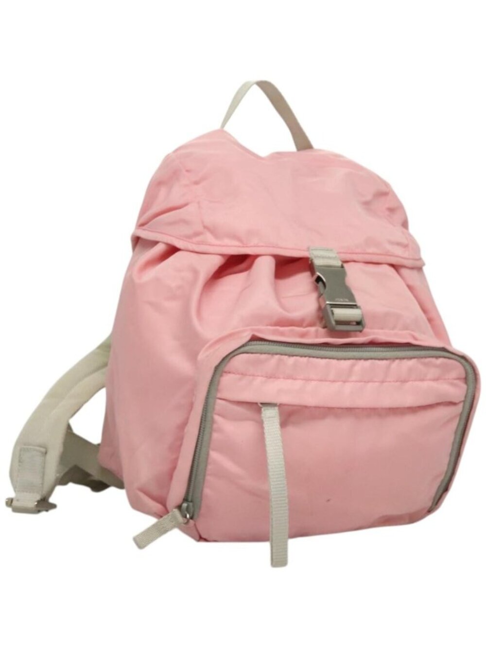 PRADA Backpack Nylon Pink Silver